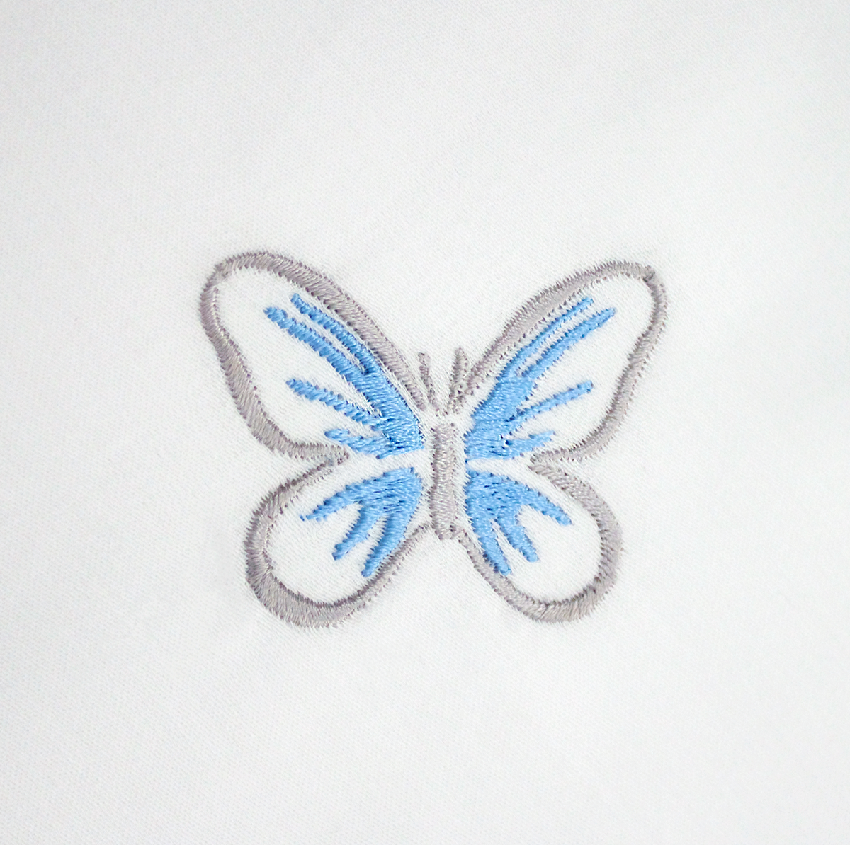 Blue embroidered Butterflies Duvet Cover