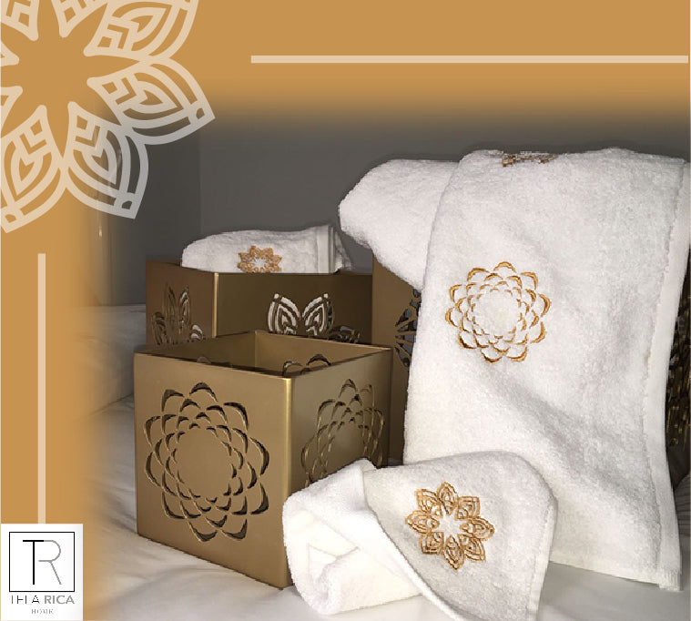 Gold Embroidered Towel