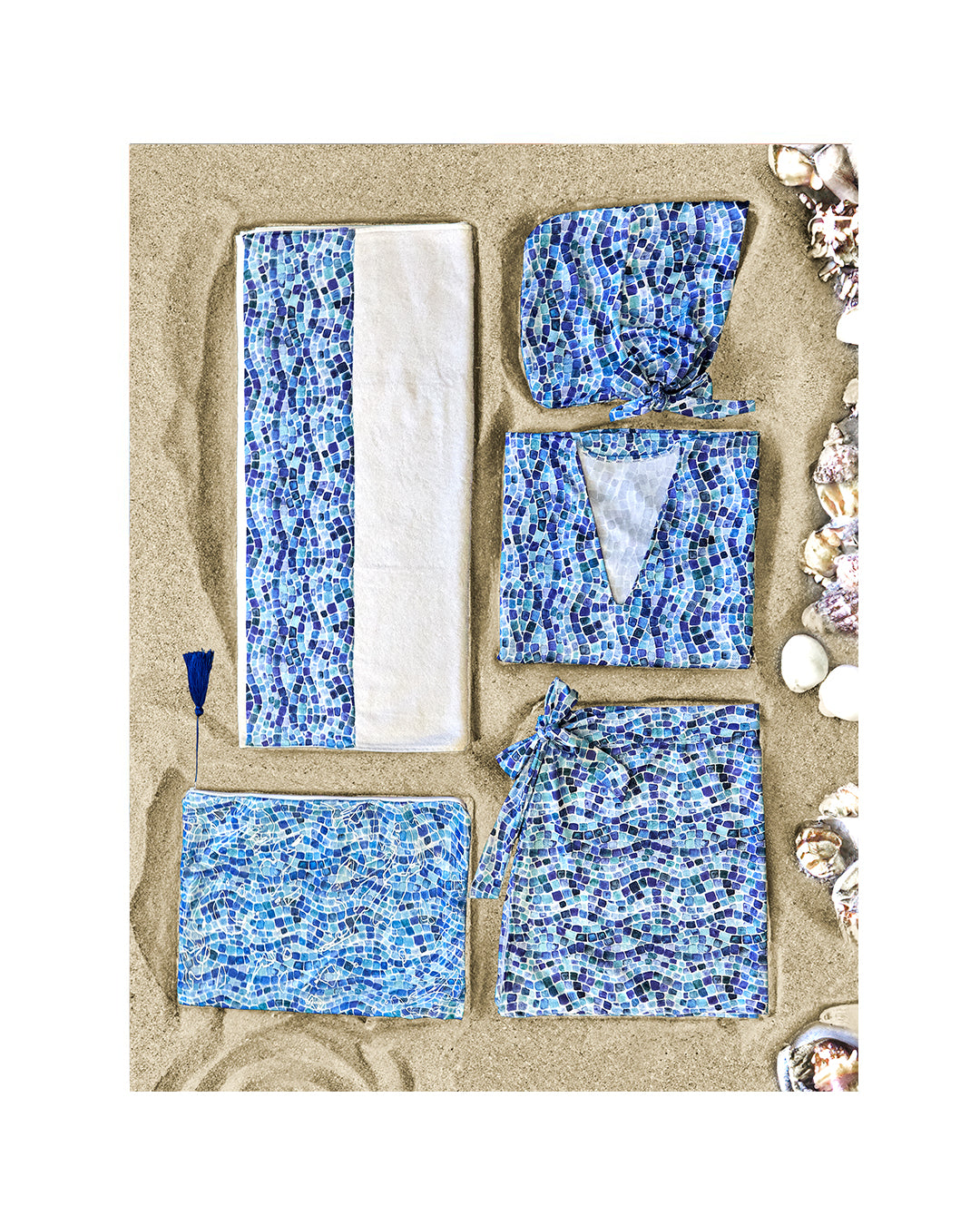 Blue Checks Beach set.