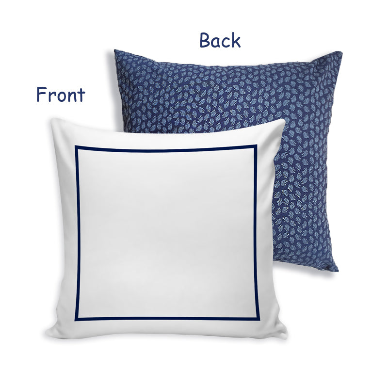 Navy Leaves Full Bed set