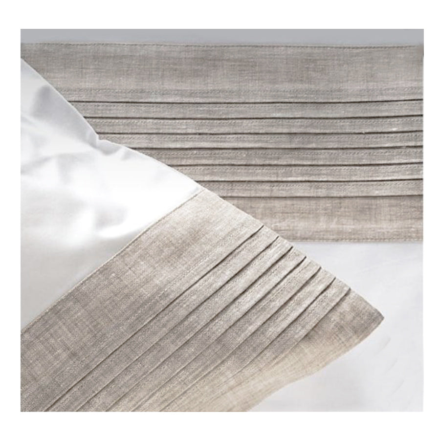 Beige Linen Pleated Pillow Cases