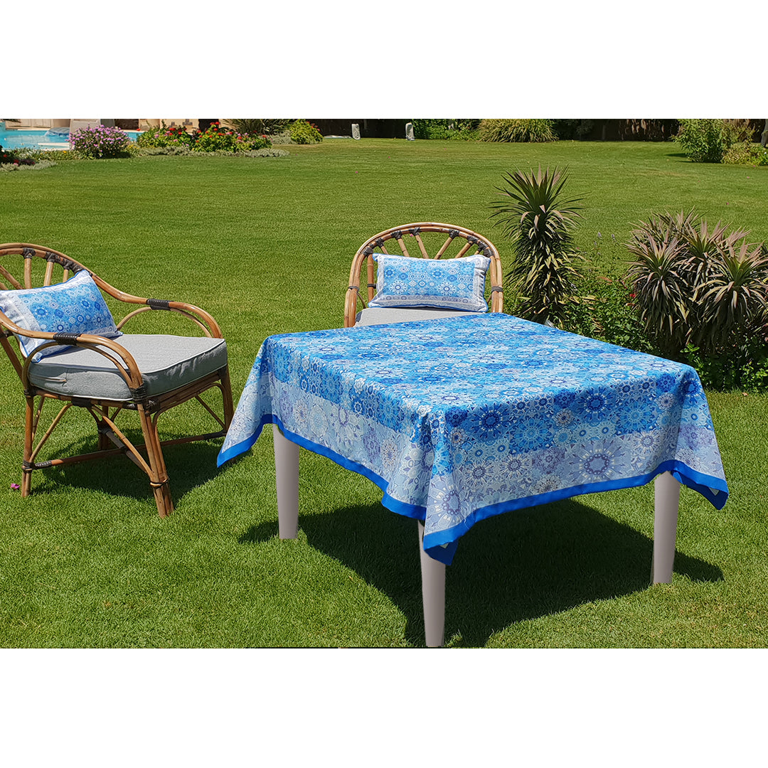 Blue floral Square tablecloth