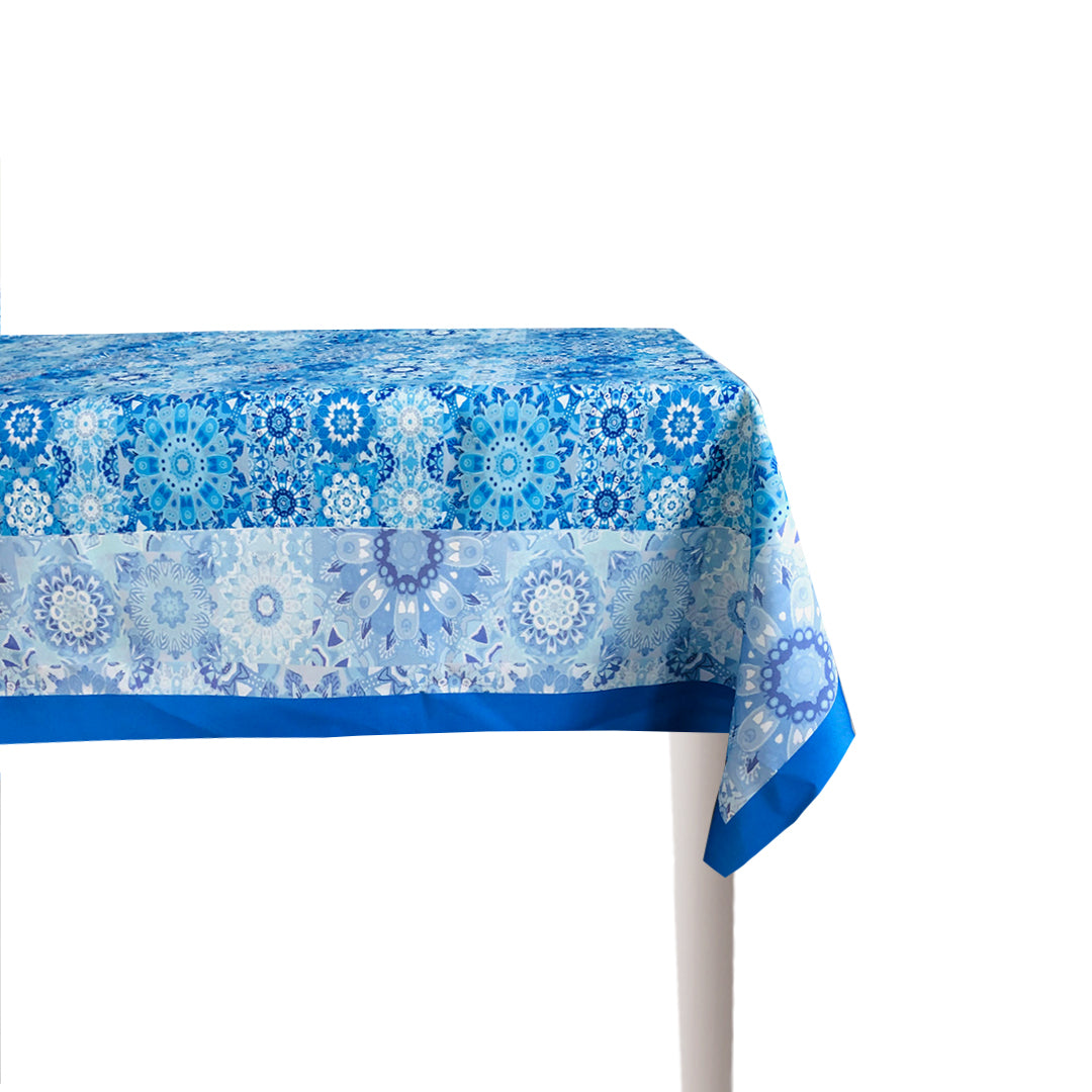 Blue Floral Rectangular Table cloth