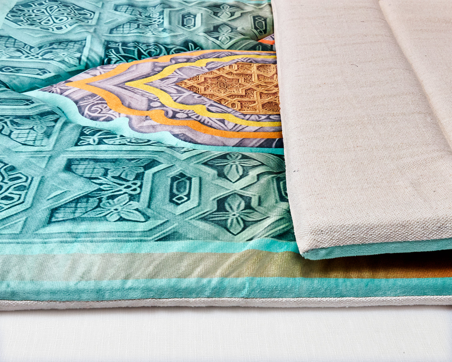 Mint Islamic Padded Praying Carpet