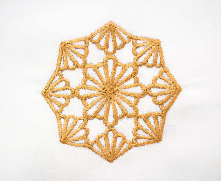 Golden embroidered Mandalas Duvet Cover