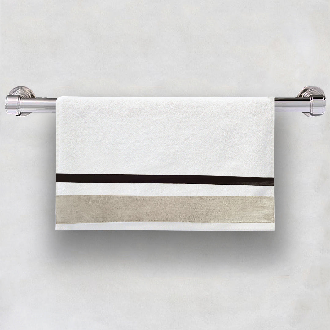 Black Beige Towels Set