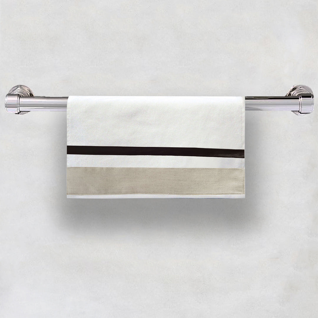Black Beige Towels Set