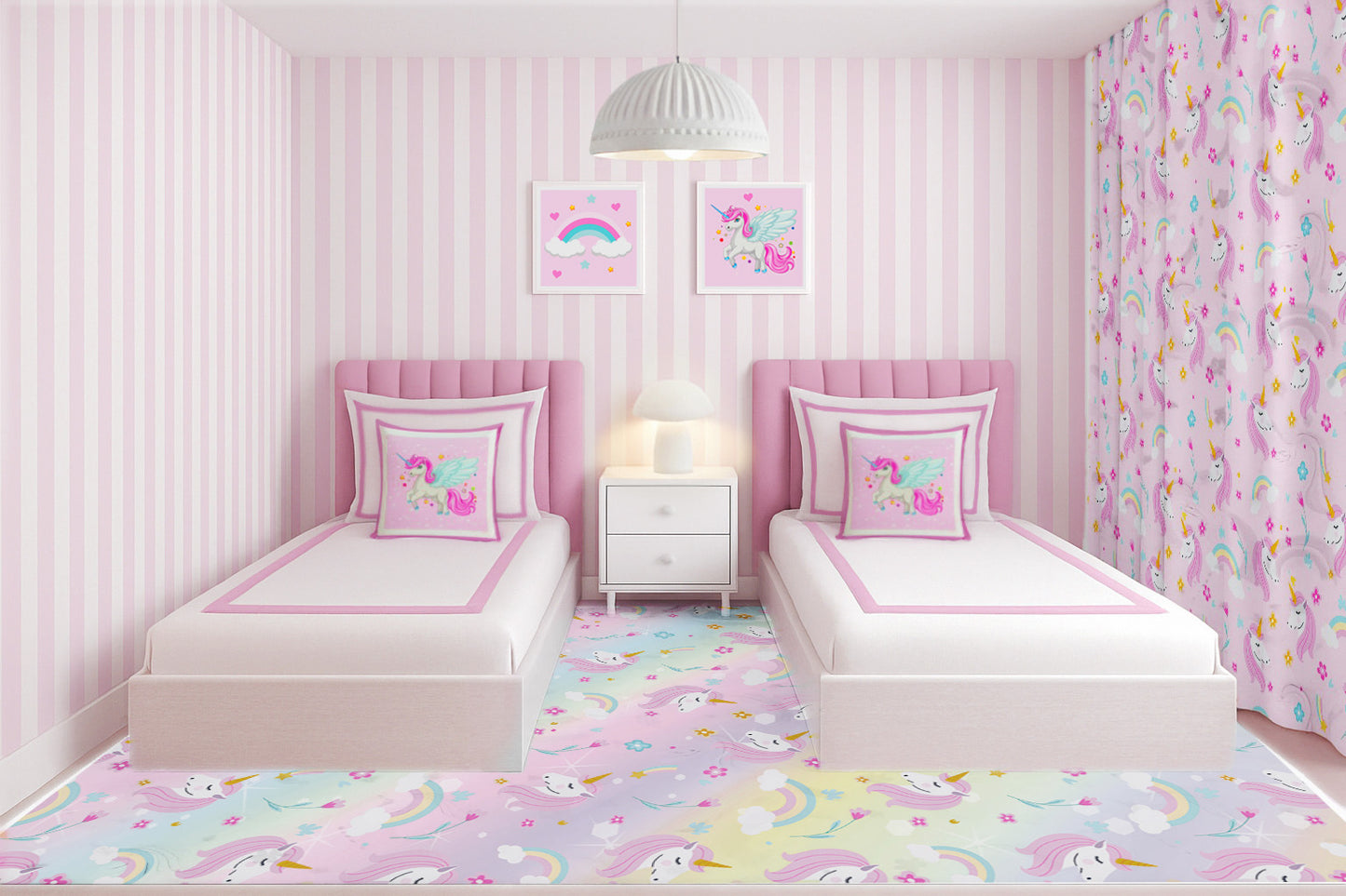 Purple White Borders Duvet cover