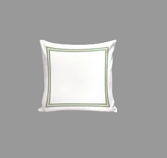 Embroidered Olive Border Cushion
