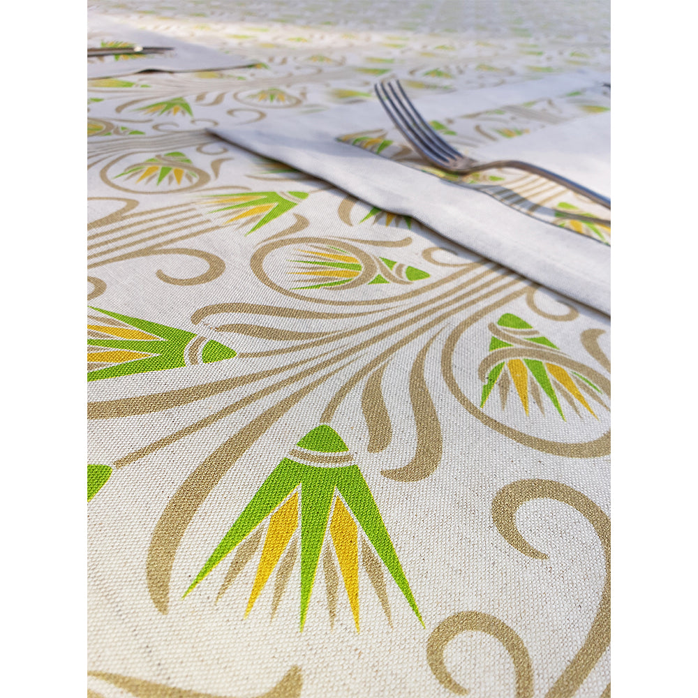 yellow linen placemat