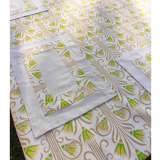 yellow linen placemat