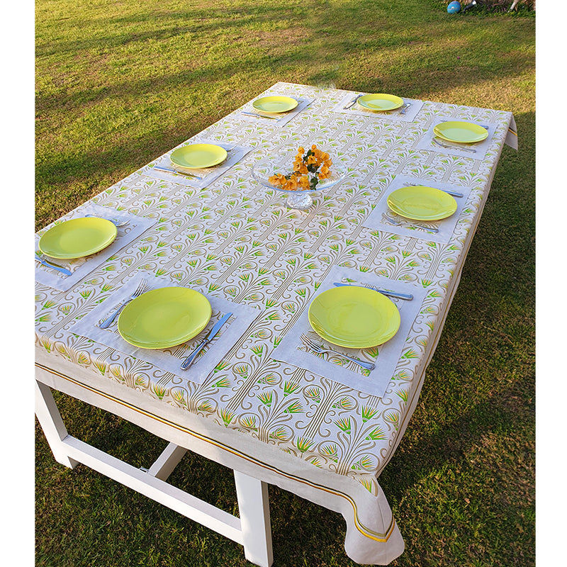 yellow linen placemat