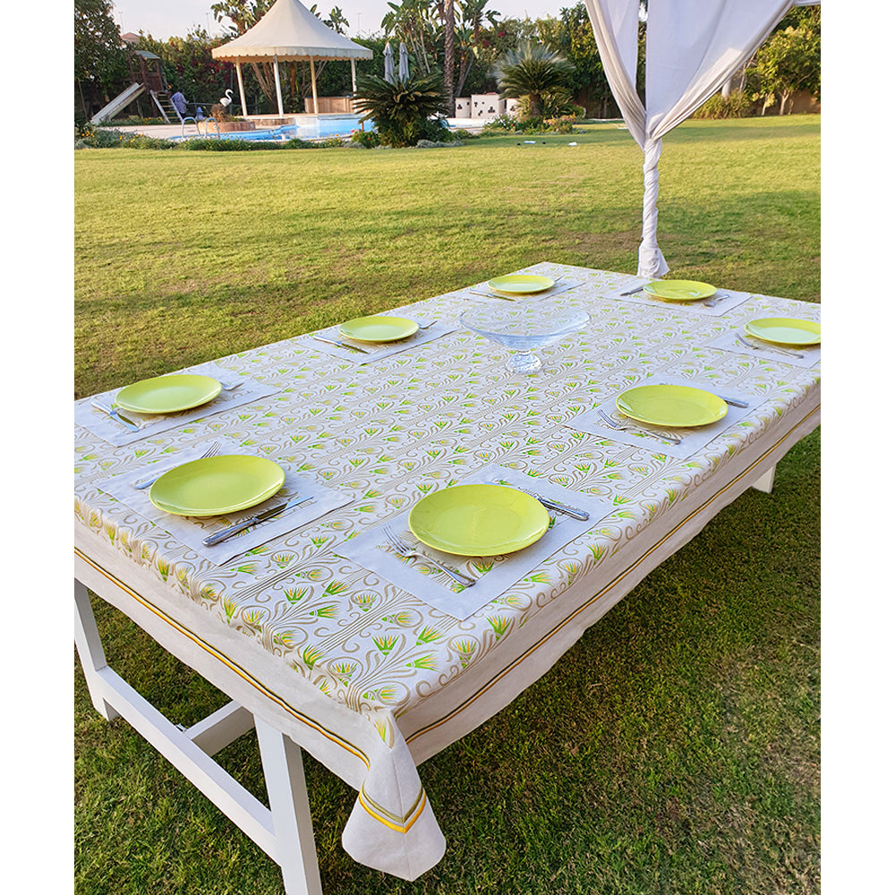 Yellow Linen Tablecloth