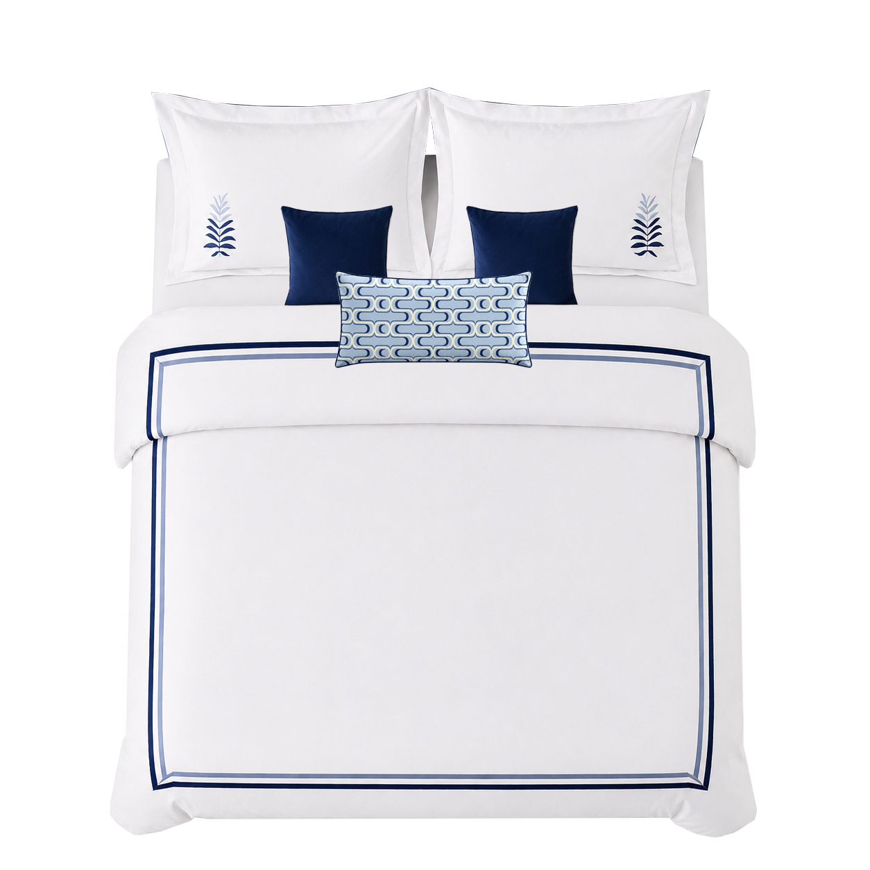 BS21 Blue Leave -3 cushions finish