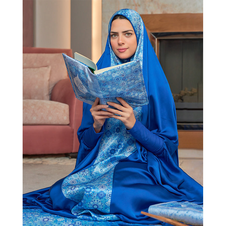 Blue Floral Full praying set .