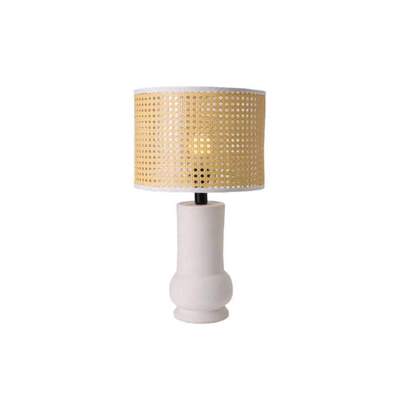 Isla White cane table lamp by COVE