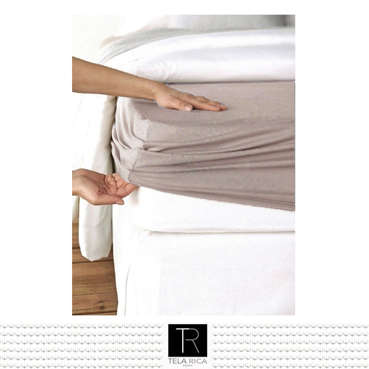 Brown Plain Fitted Sheet 180TC