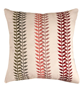 Embroidered Leaf Cushion.