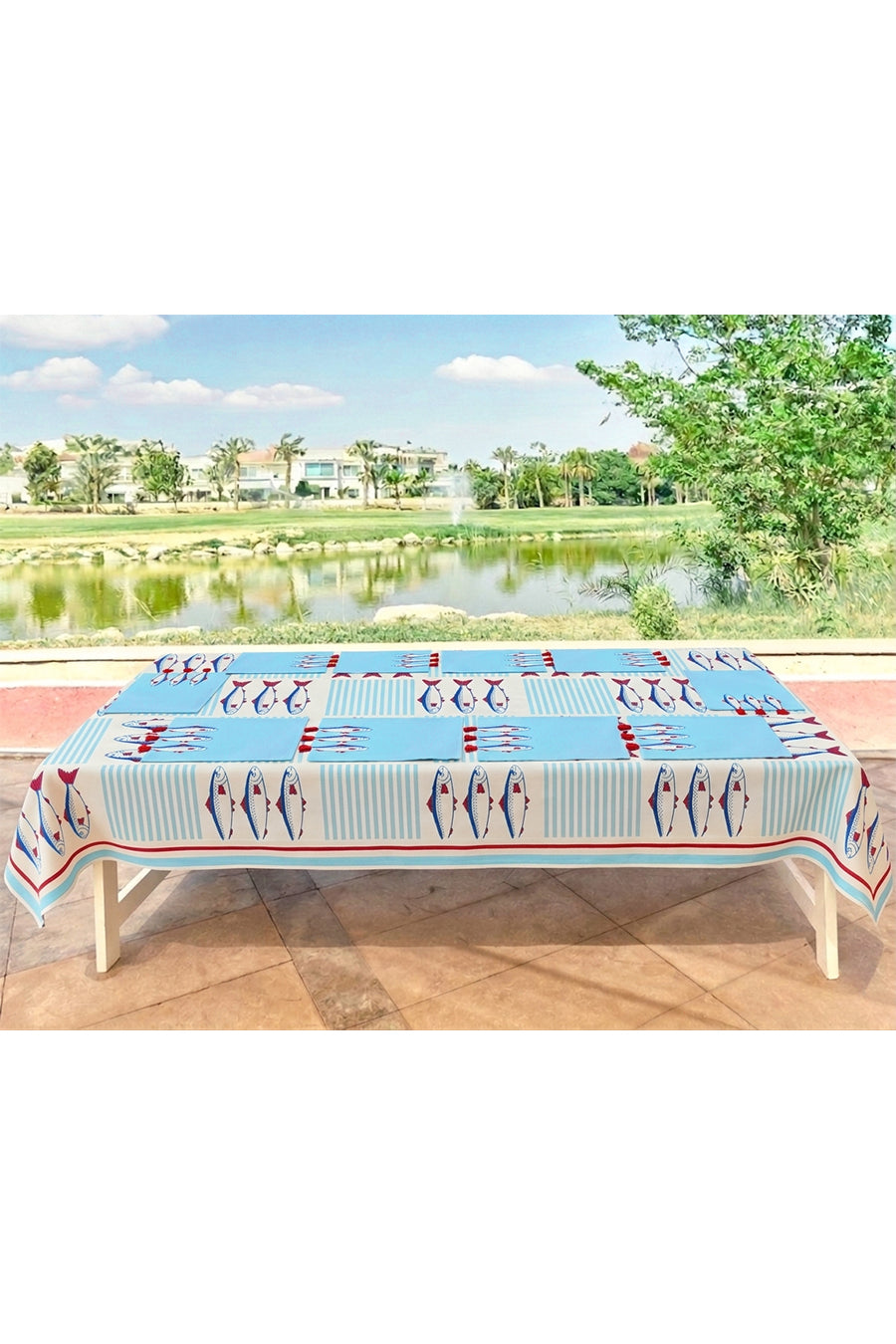 Sardines Tablecloth with Placemates OFFER