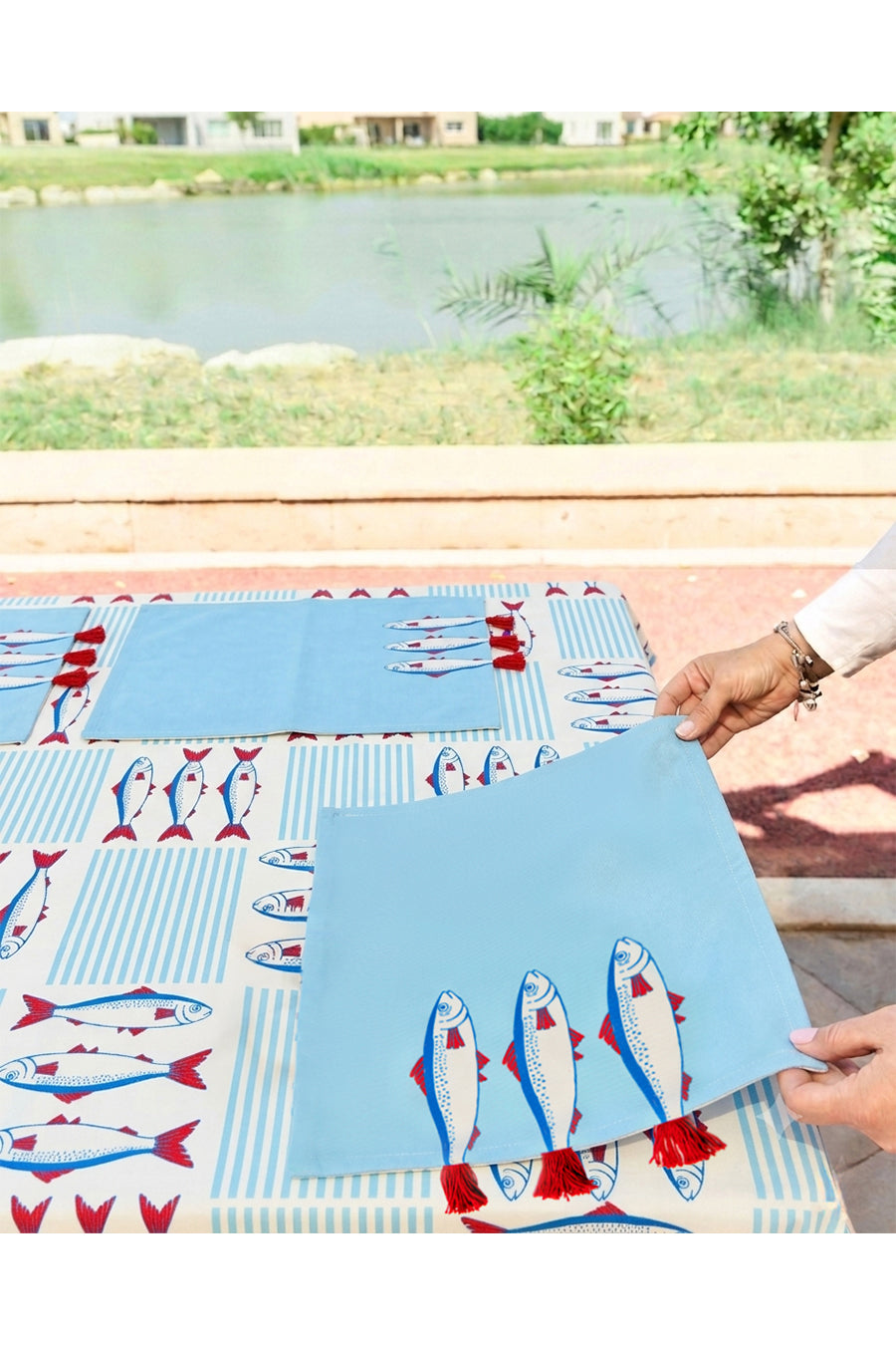 Sardines Tablecloth with Placemates OFFER