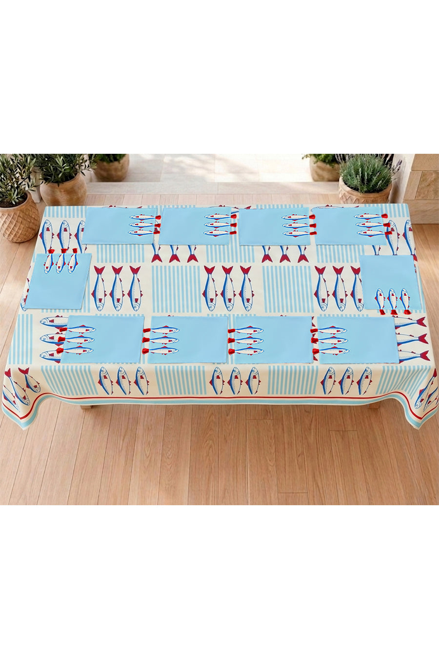 Sardines Tablecloth with Placemates OFFER