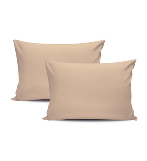 Beige Plain Pillow Cases