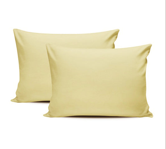 Beige Olive Plain Pillow Cases