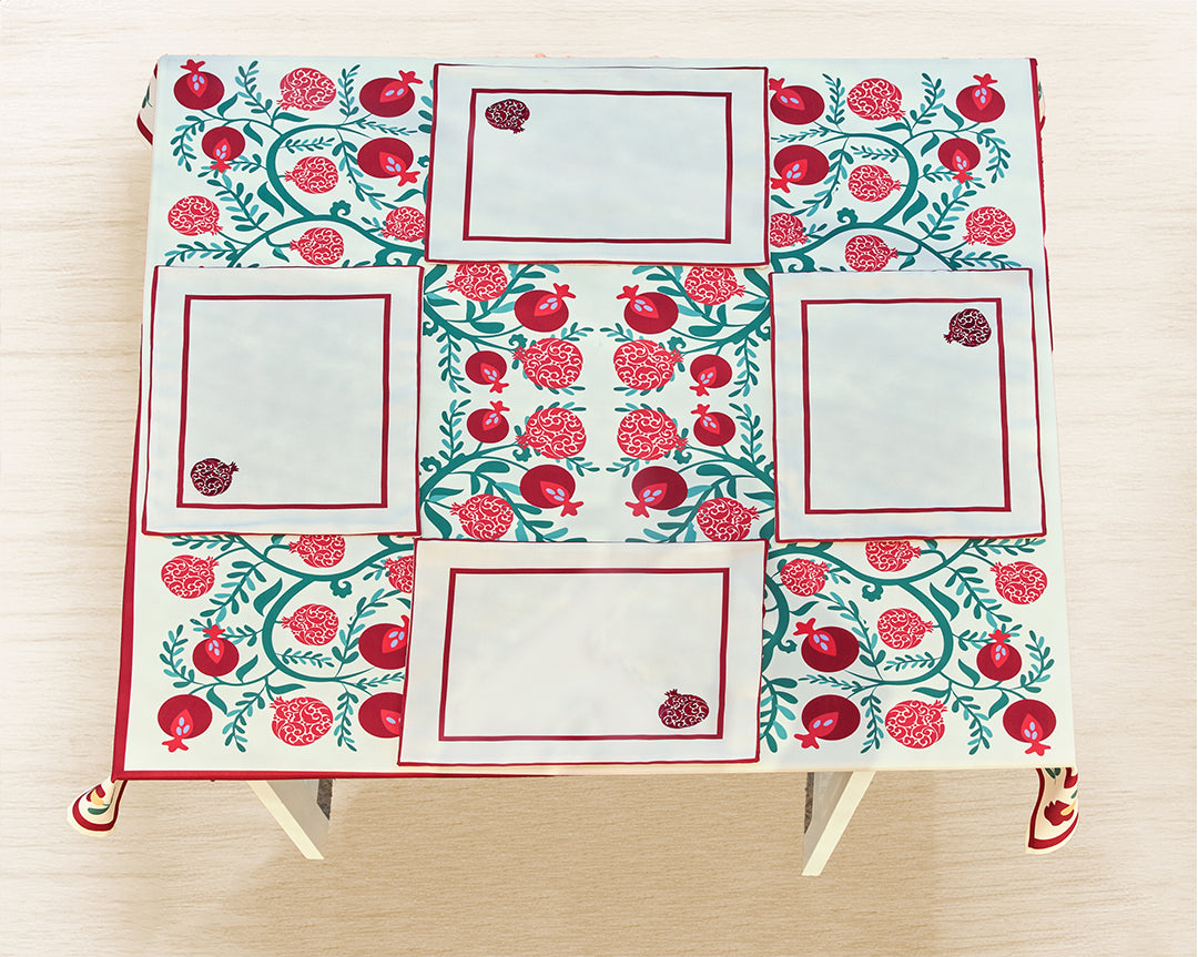 Pomegranate embroidered Placemats