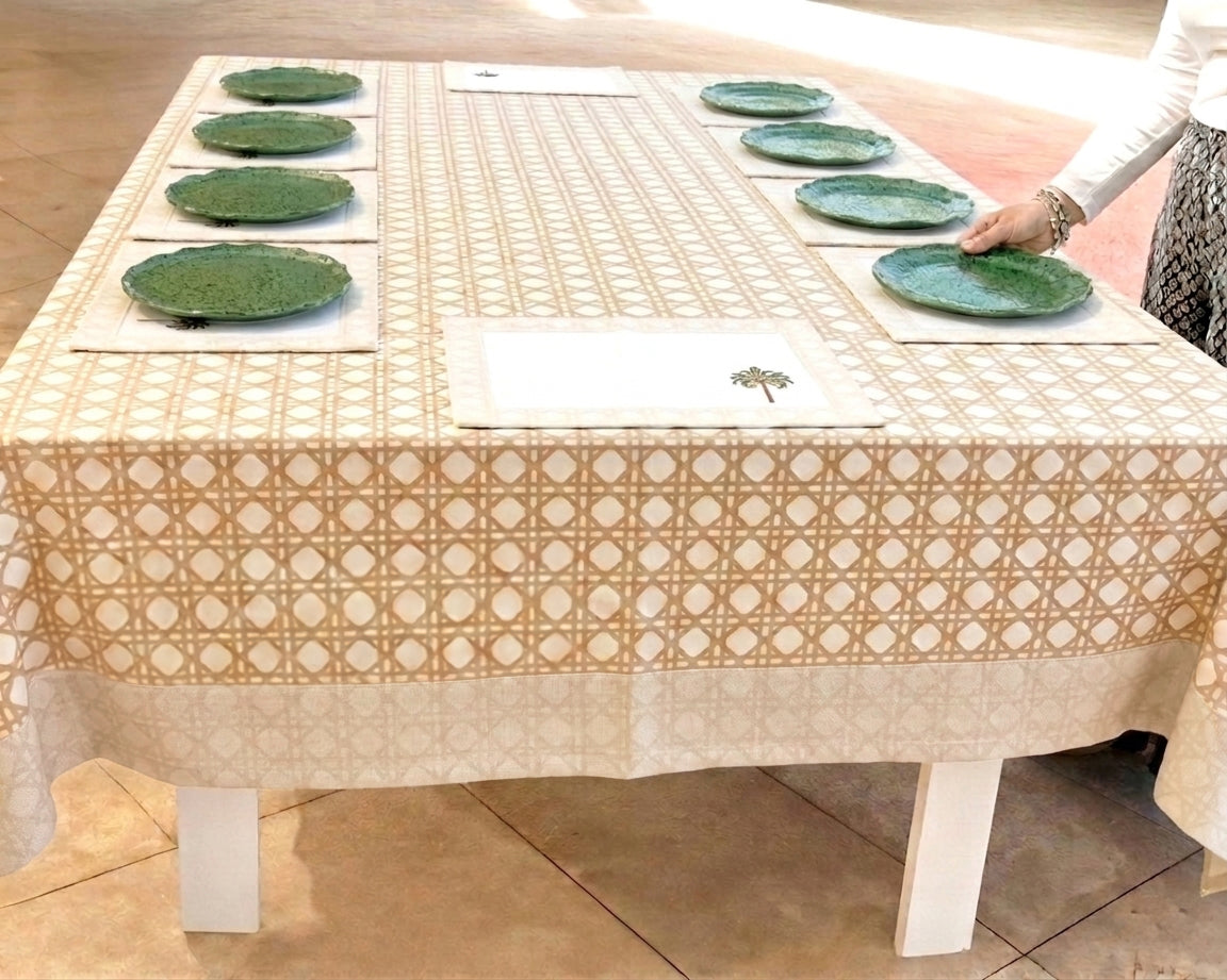 Rattan tablecloth