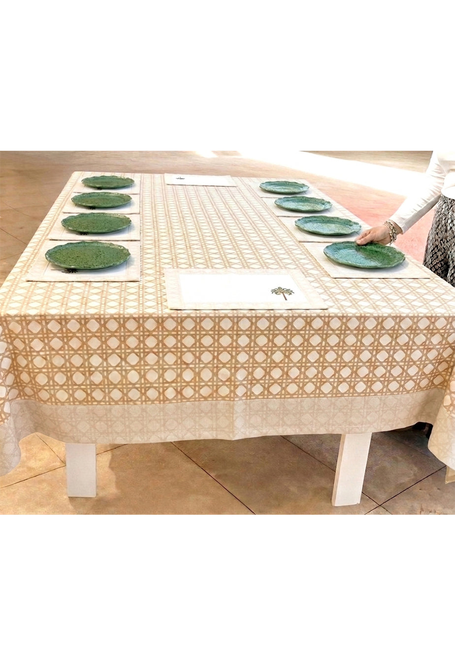 Rattan embroidered Placemats