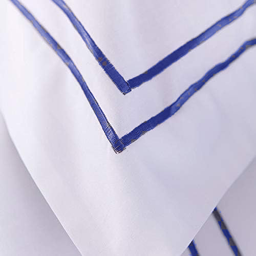 Embroidered 2 Frames White Pillow Cases