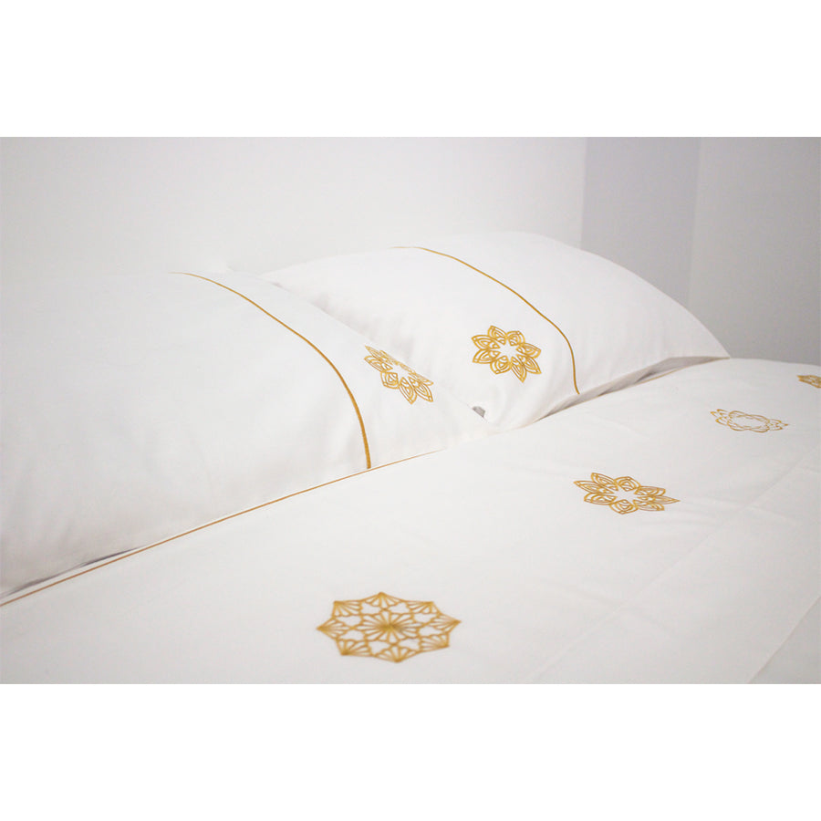 Golden Embroidered mandala Upper sheet