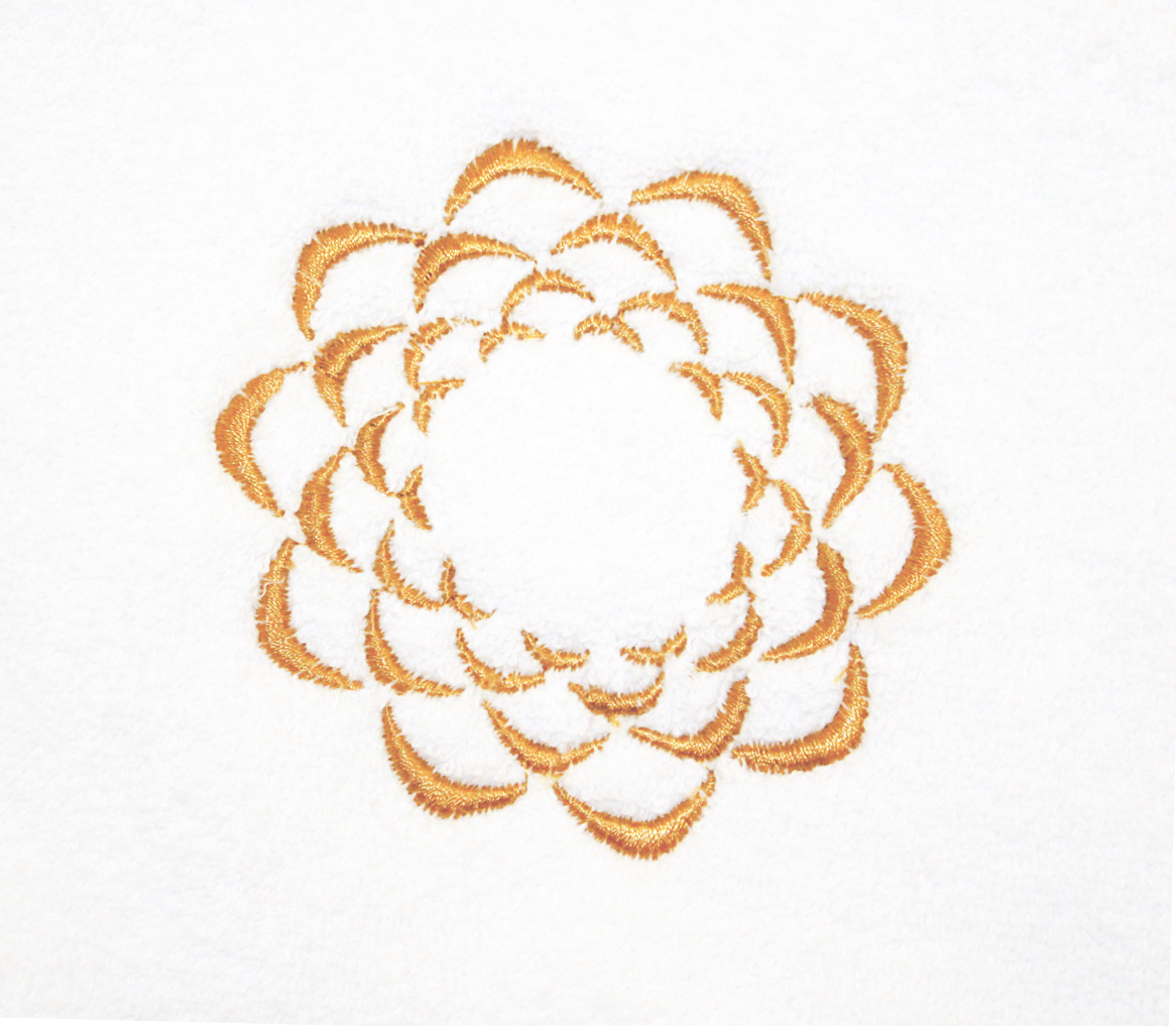 Golden Embroidered mandala Upper sheet