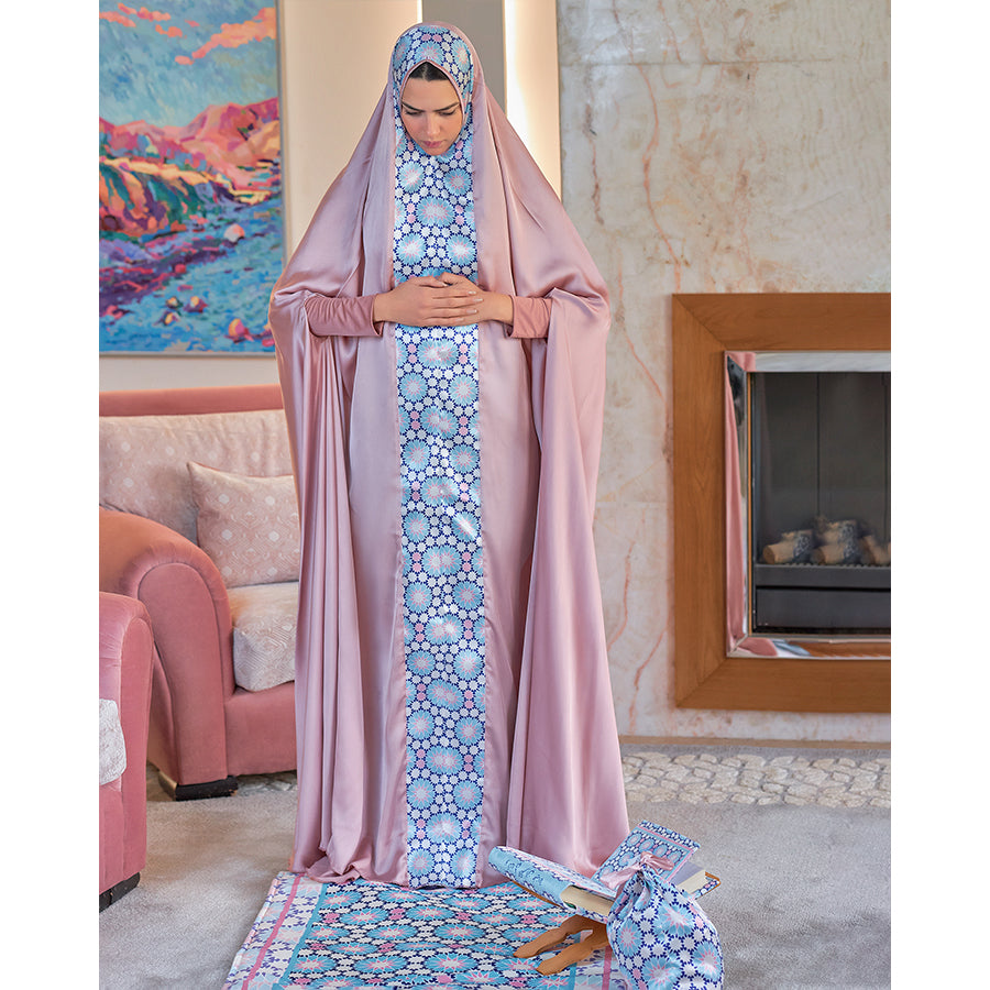 Pink Flower mandala Full praying set