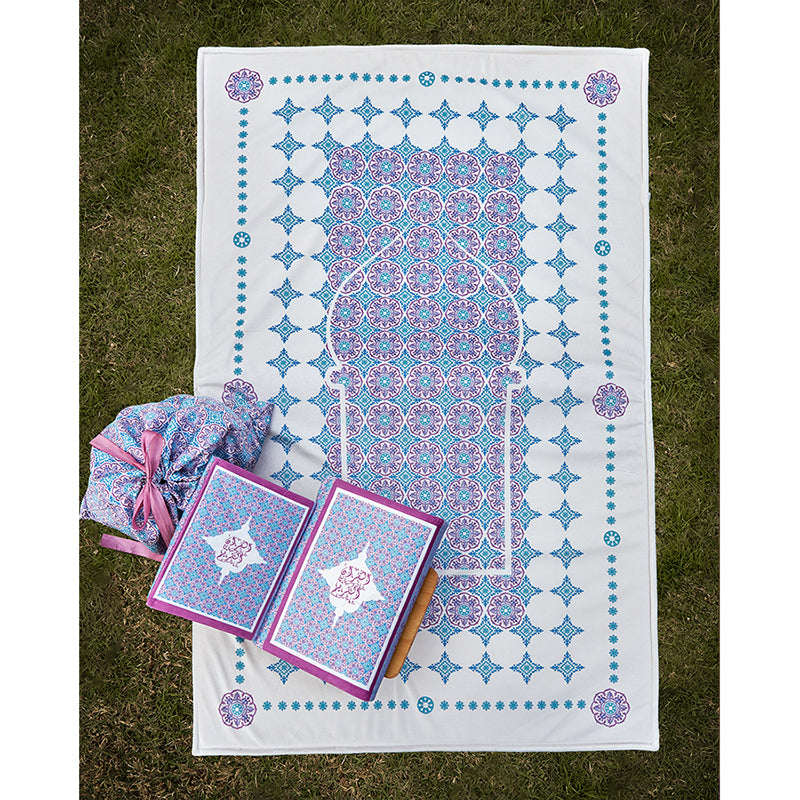 Blue Mandala Padded Praying Carpet