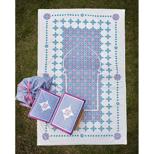 Blue Mandala Padded Praying Carpet