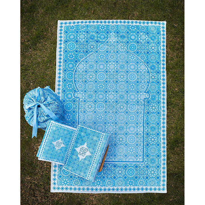 Light blue Padded Praying Carpet