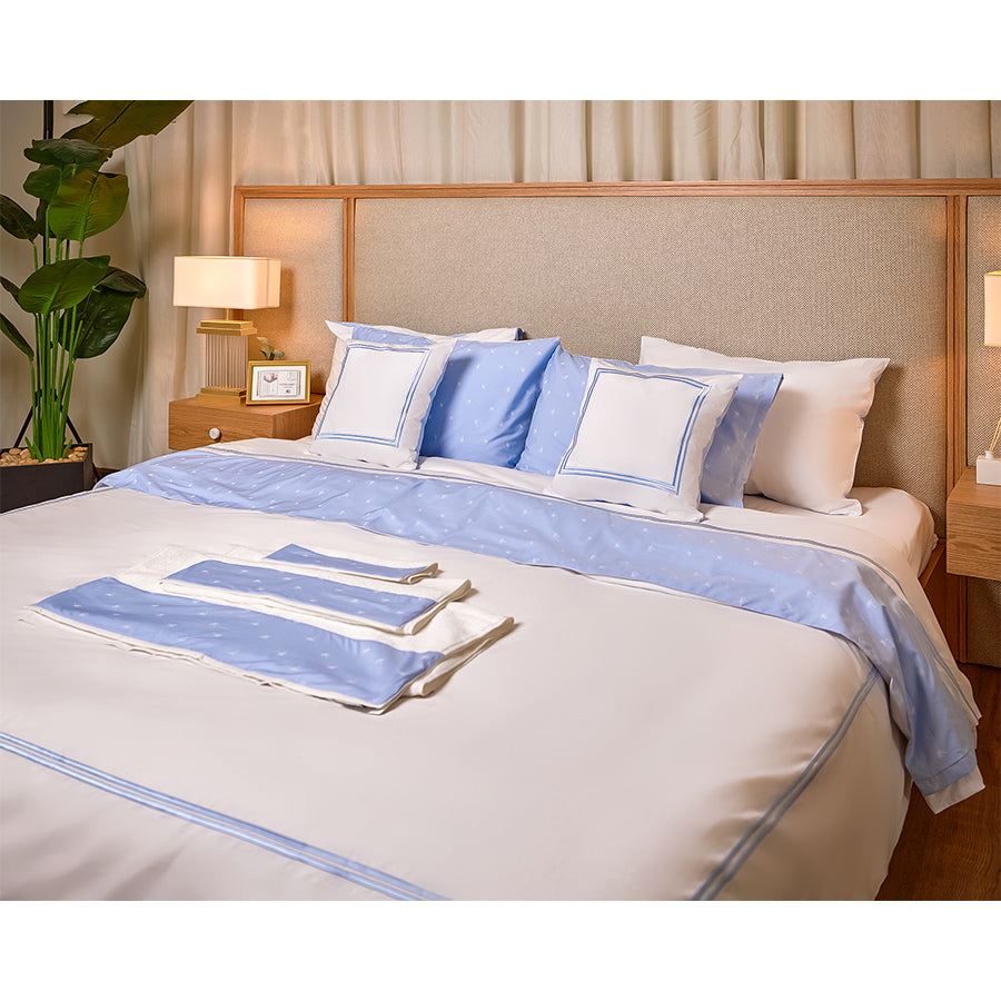 Light Blue Palm Towels