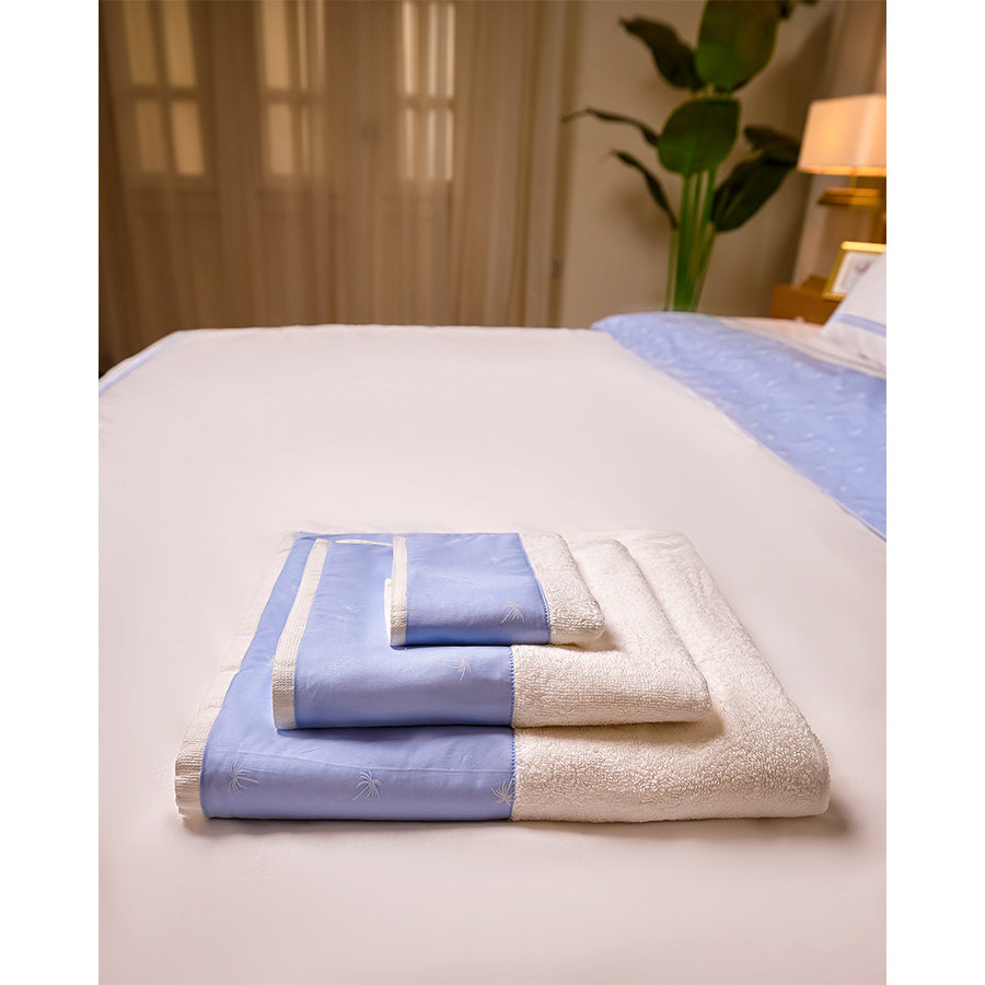 Light Blue Palm Towels
