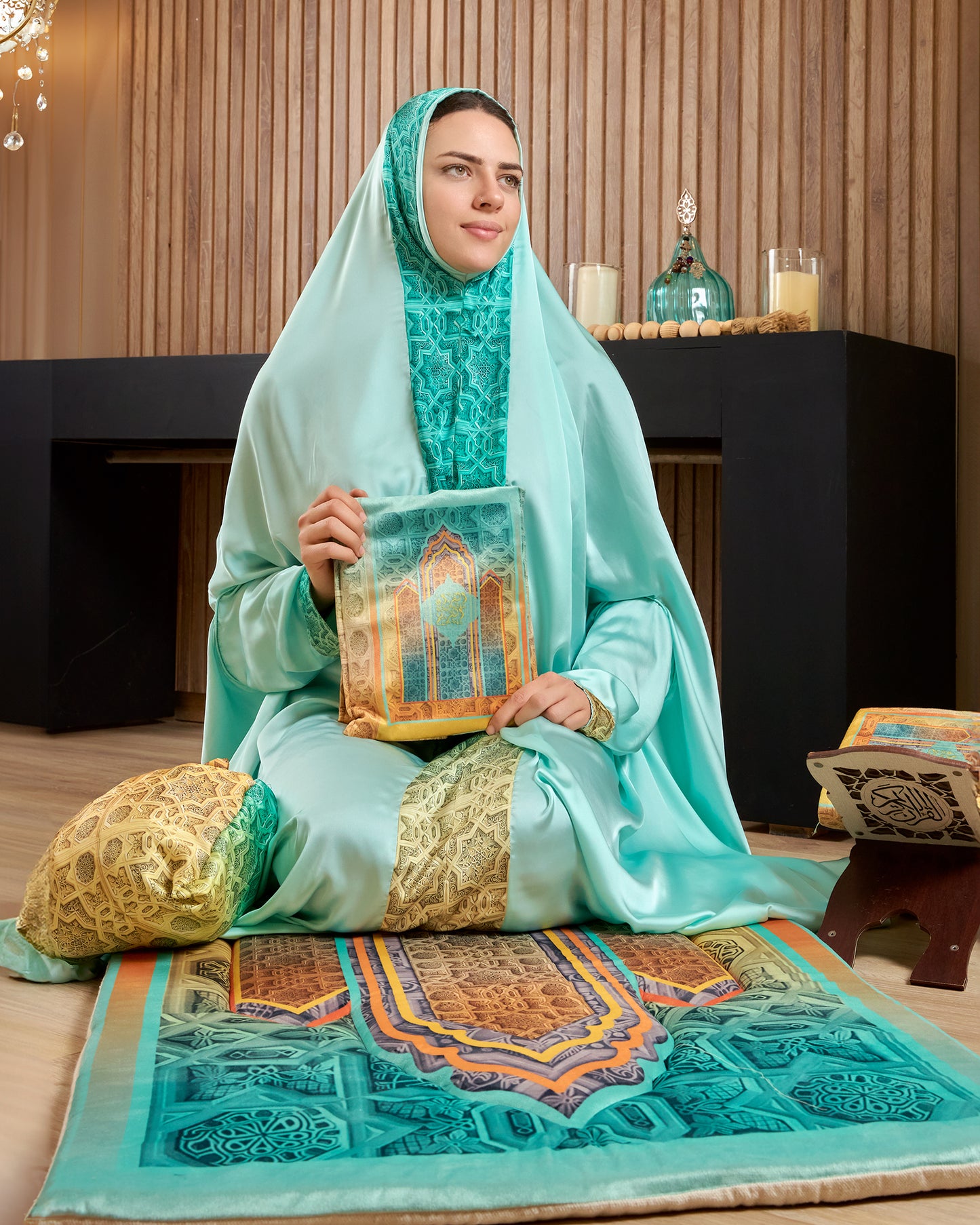 Mint Islamic motifs Full praying set