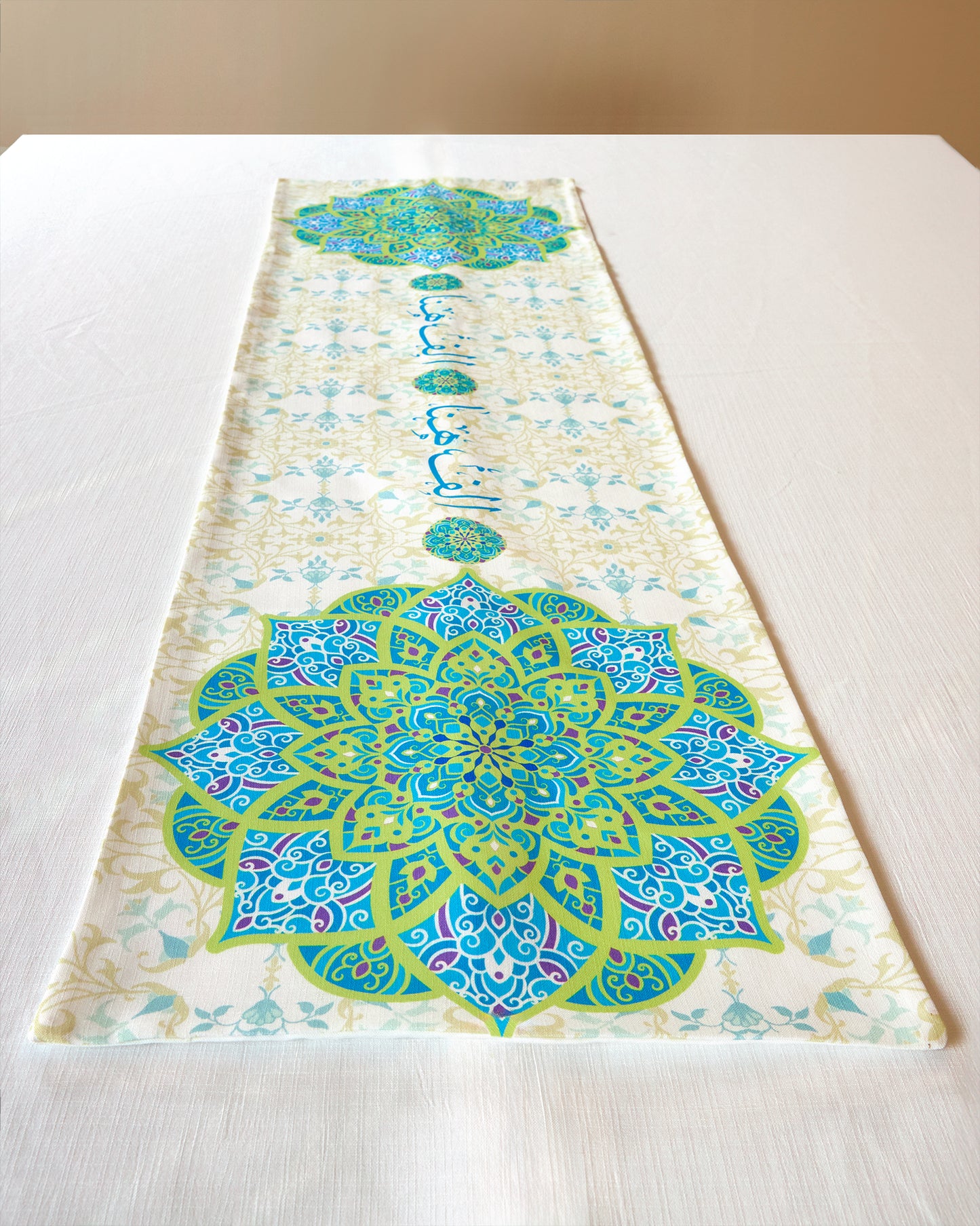 Mint Mandala Table Runner