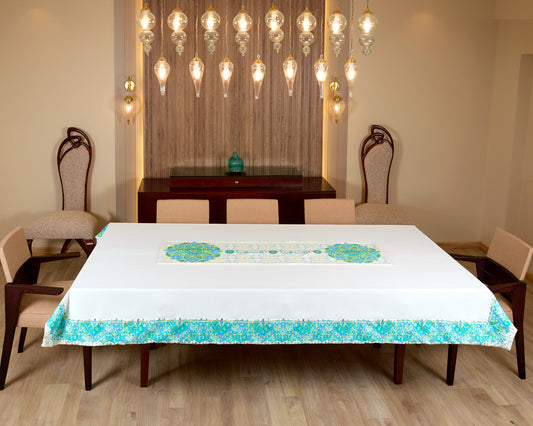 Mint border Tablecloth