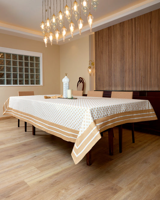 Beige Printed Tablecloth