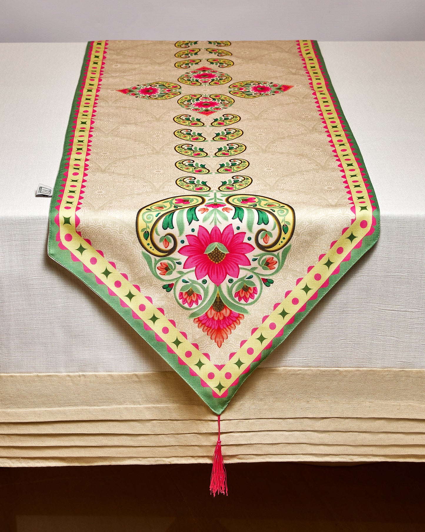 Pink Flower Table Runner