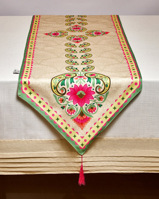 Pink Flower Table Runner
