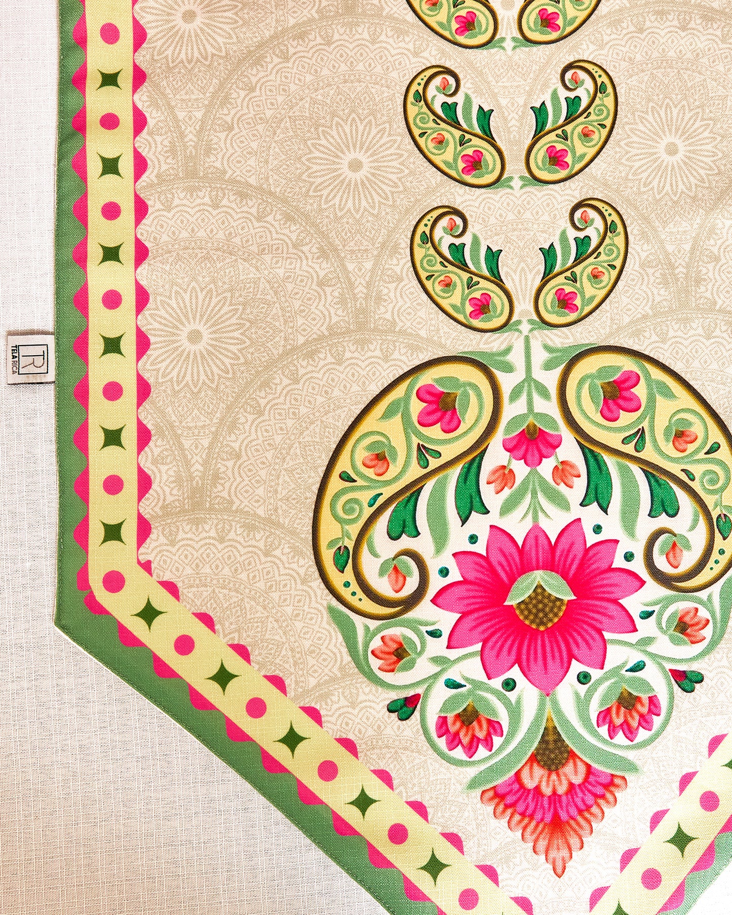 Pink Flower Table Runner
