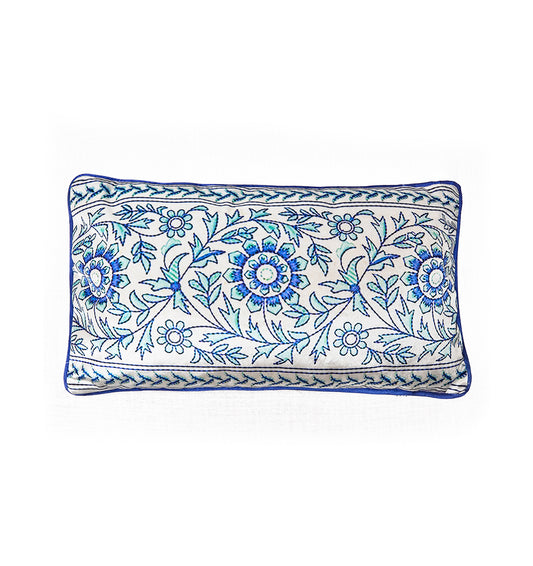 Blue Moroccan Flower Cushion
