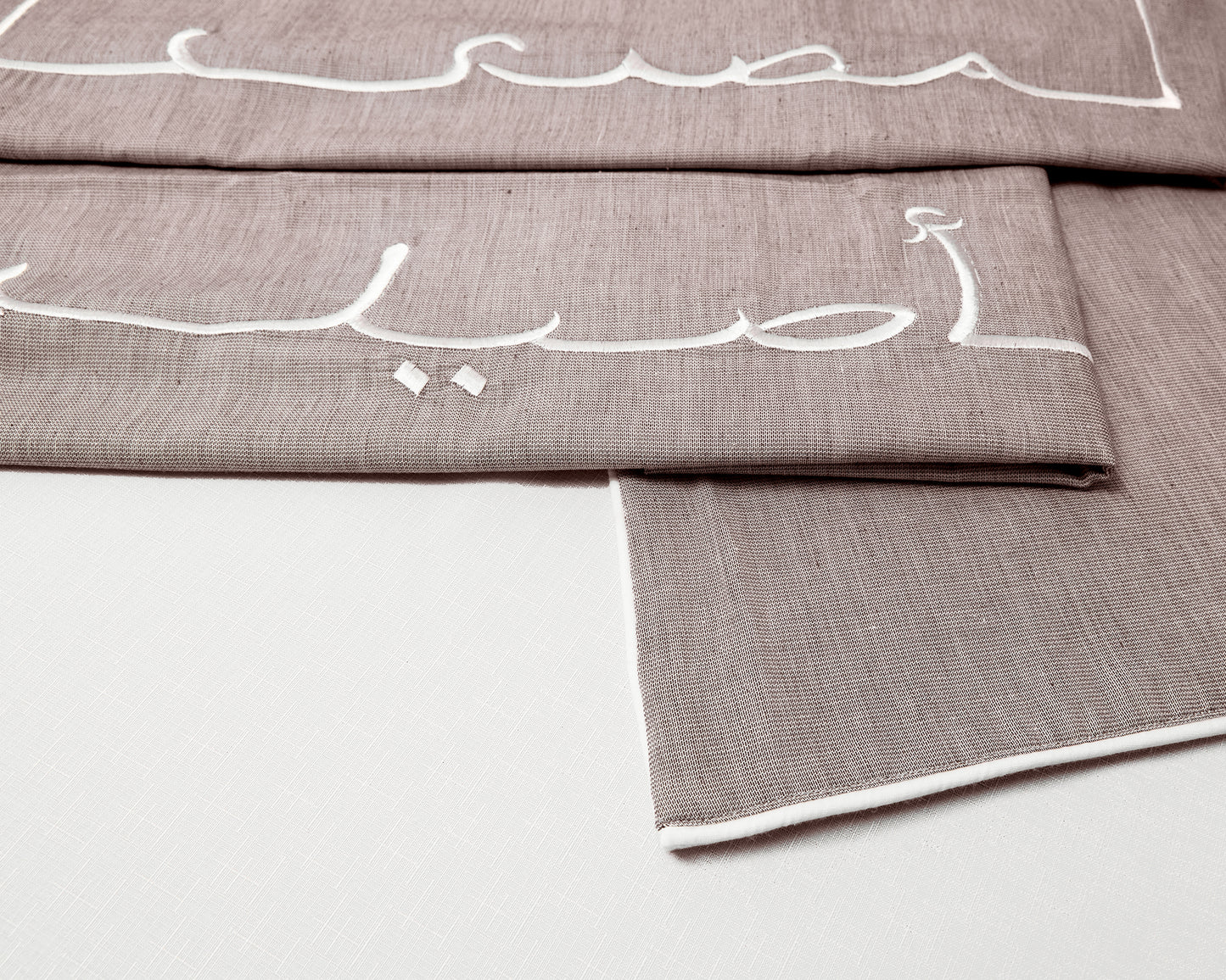 Masry Aseel Embroidered Brown Pillow Cases