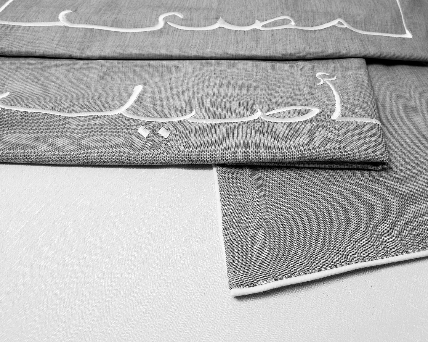 Masry Aseel Embroidered gray Pillow Cases