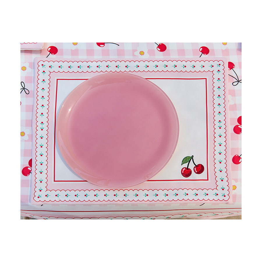 Cherries embroidered Placemats